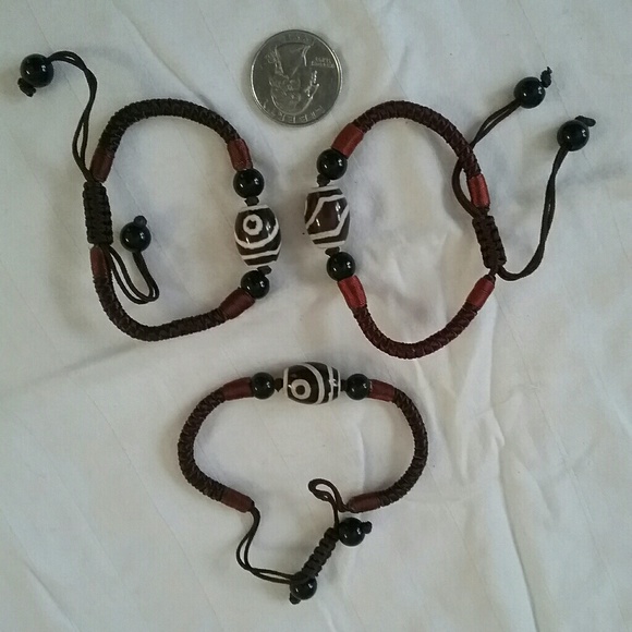 Unisex Tibetan Dzi Bead Bracelets - Picture 2 of 4